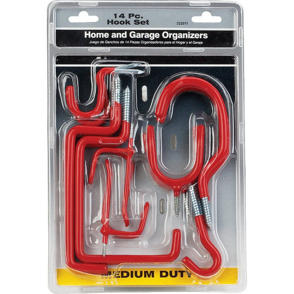 Screw-In Vinyl Coated Storage Hook Set 222011 222011