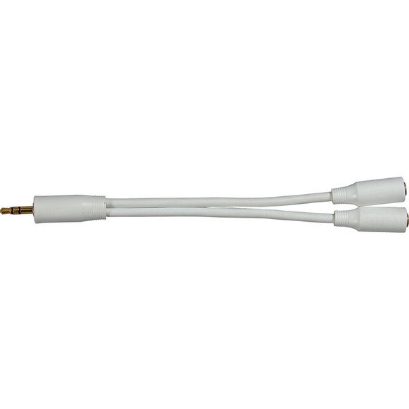 Jensen 3 In. White Y-Splitter Audio Cable JAH742V 516748