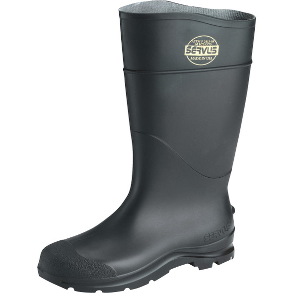 Servus Men's Size 13 Black Steel Toe PVC Rubber Boot 18821-BLM-130