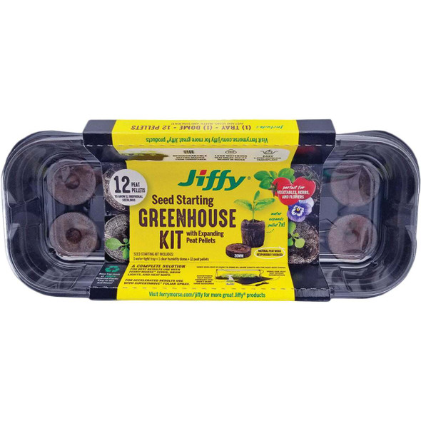 Jiffy 12-Pellet Windowsill Greenhouse Seed Starter Kit J312G