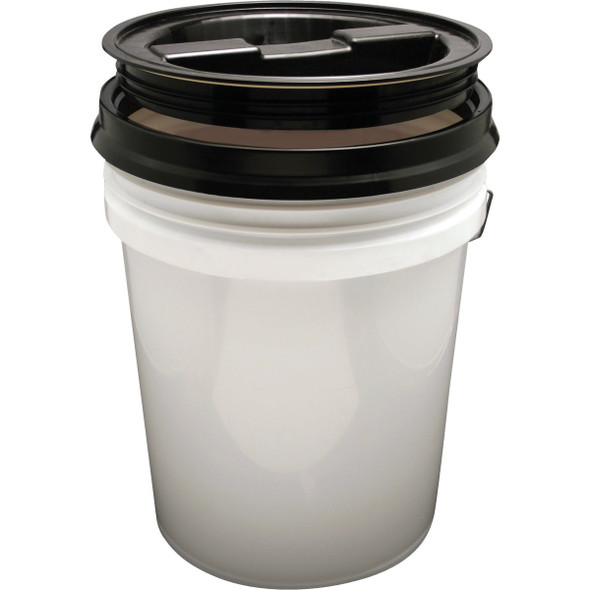 Leaktite Screw-Top Lid for 3.5 & 5 Gal. Pail, Black 1044433 789919