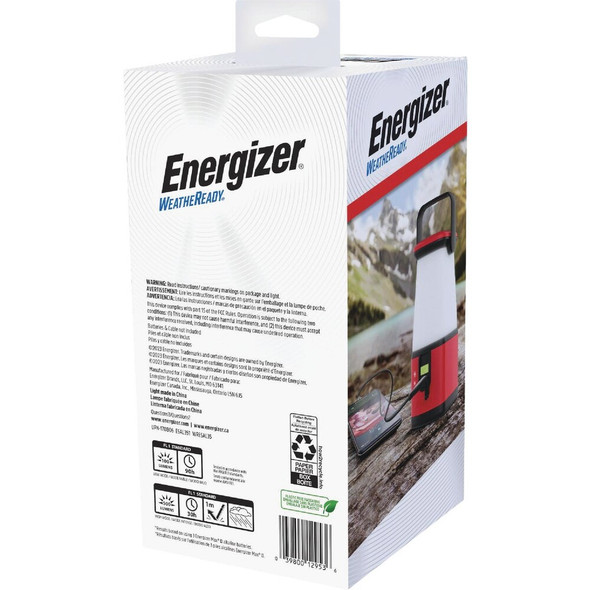 Energizer Weatheready 6 in. W. x 10 In. H. Red Plastic 360 Deg LED Lantern WRESAL35 808503