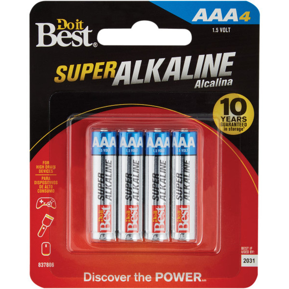 Do it Best AAA Alkaline Battery (4-Pack) DIB837806