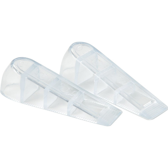 Magic Sliders Clear Rubber Wedge Door Stop (2-Pack) 80378