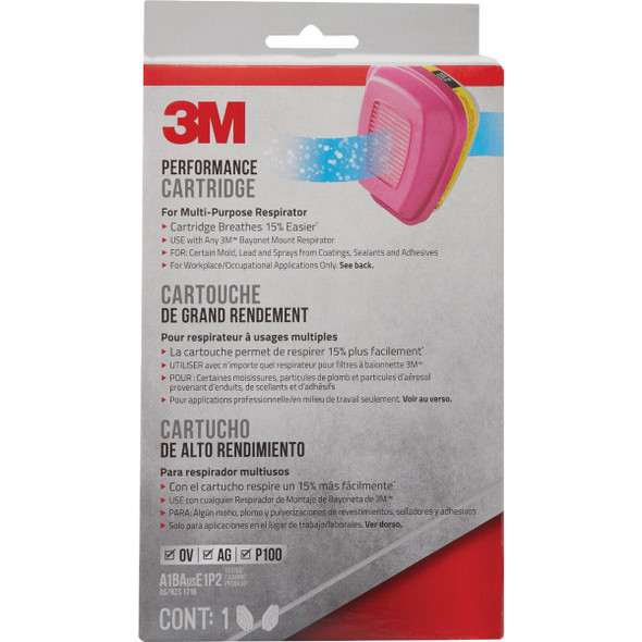 3M OV/AG/ P100 Multipurpose Replacement Filter Cartridge (2-Pack) 60923H1-DC