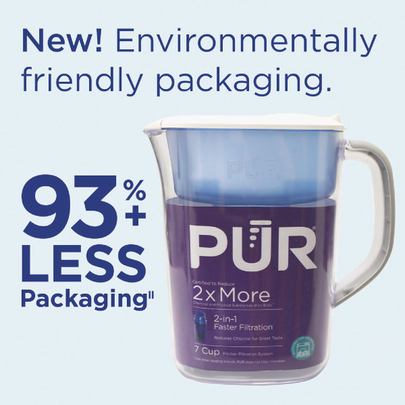 Pur 7-Cup Water Filter Pitcher, Blue Pur 7-Cup Water Filter Pitcher, Blue