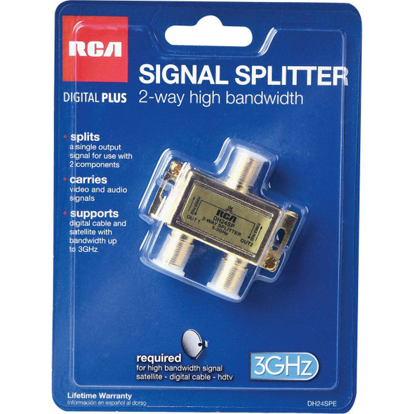 RCA Digital Plus 2-Way Coaxial Splitter DH24SPE