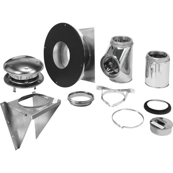 SELKIRK Sure-Temp 6 In. Stainless Steel Thru-The-Wall Chimney Support Kit 206622