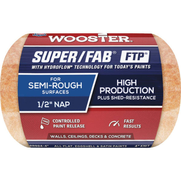 Wooster Super/Fab FTP 4 In. x 1/2 In. Knit Fabric Roller Cover RR924-4