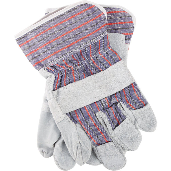 Smart Savers Men's 1 Size Fits All Leather Work Glove BT038 Pack of 12 737081