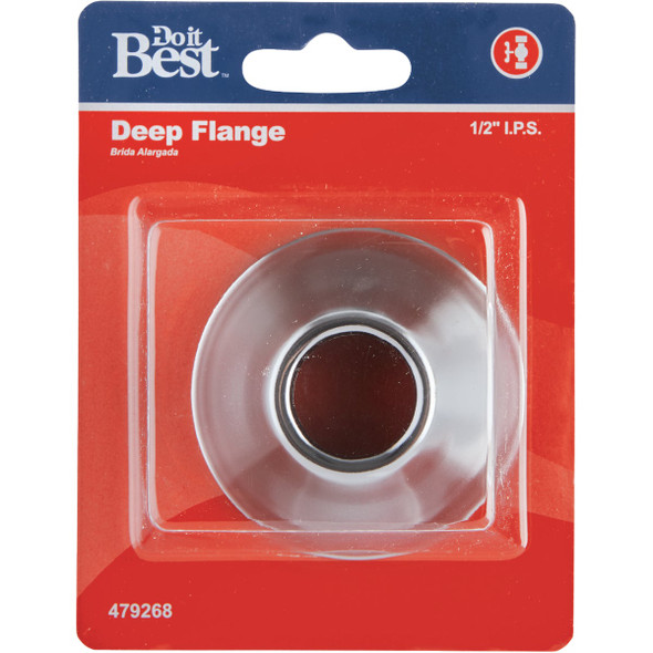 Do it Best 1-2 In. IPS Chrome Plated Metal Bell Flange DIB92PC 479268