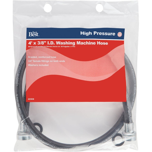 Do it 4 Ft. Reinforced EPDM Rubber Inlet Pressure Hose 93243 403938