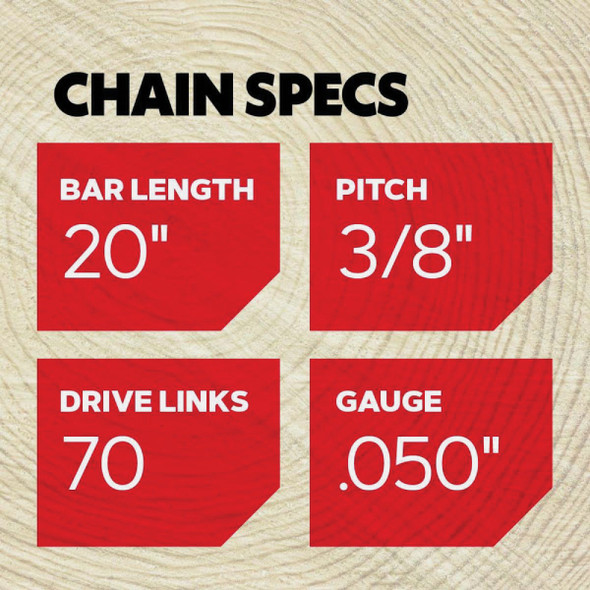 Oregon AdvanceCut 20 In. 70 Drive Links Bar & D70 Chain Replacement Combo 27850 705985
