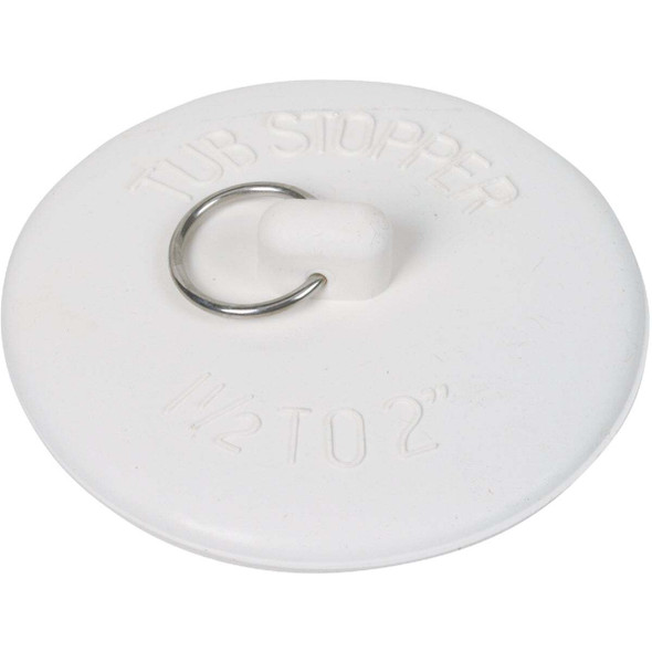 Do it 1-1/2 In. to 2 In. White Rubber Bathtub Drain Stopper 415189