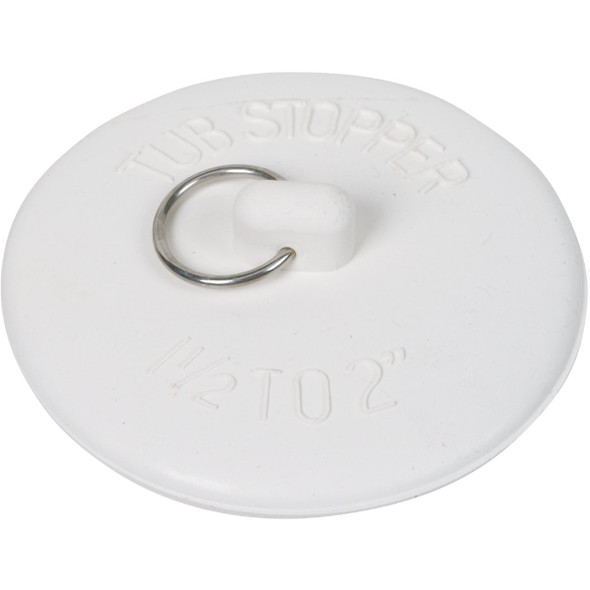 Do it 1-1/2 In. to 2 In. White Rubber Bathtub Drain Stopper 415189 Do it 1-1/2 In. to 2 In. White Rubber Bathtub Drain Stopper 415189