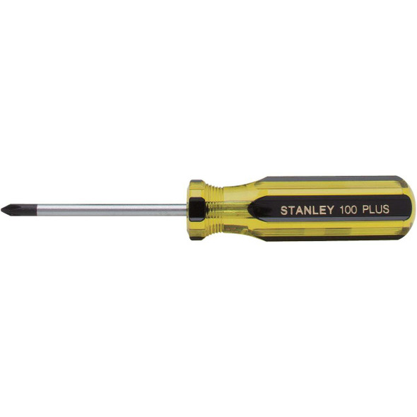 Stanley 100 PLUS #1 x 4 In. Phillips Screwdriver with Blk Oxide Tip 64-101-A