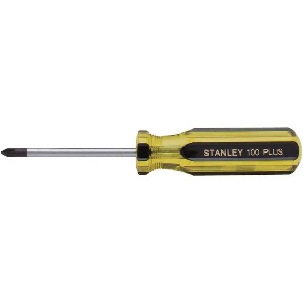 Stanley 100 PLUS #1 x 4 In. Phillips Screwdriver w/Blk Oxide Tip 64-101-A
