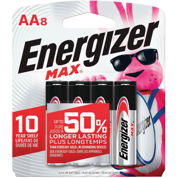 Energizer Max AA Alkaline Battery (8-Pack) E91MP-8