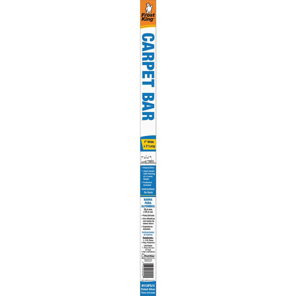 Do it Satin Silver Fluted 1 In. x 3 Ft. Aluminum Carpet Trim Bar H113FS-3DI 260223
