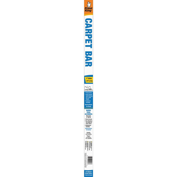 Frost King Satin Silver Fluted 1 In. x 6 Ft. Aluminum Carpet Trim Bar H113FS-6 260290
