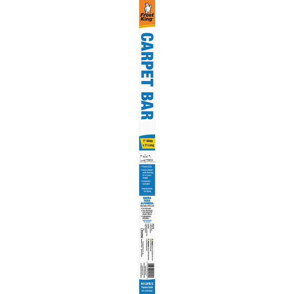 Do it Satin Gold Fluted 1 In. x 3 Ft. Aluminum Carpet Trim Bar H113FB-3DI 260304