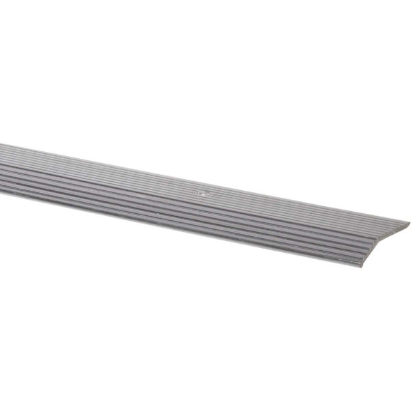 Frost King Satin Silver Fluted 1-3/8 In. x 6 Ft. Aluminum Carpet Trim Bar, Wide