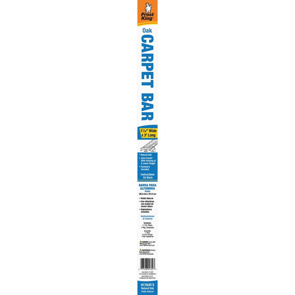 Frost King Unfinished Smooth 1-7-16 In. x 3 Ft. Oak Carpet Trim Bar, Wide H176UF/3 262935