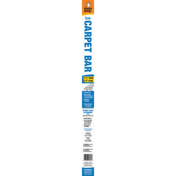 Frost King Unfinished Smooth 1-7-16 In. x 3 Ft. Oak Carpet Trim Bar, Wide H176UF/3 262935