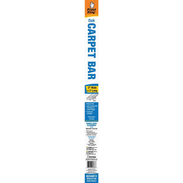 Do it Unfinished Smooth 2 In. x 3 Ft. Oak Carpet Trim Bar, Extra Wide H234UF-3DI 262943