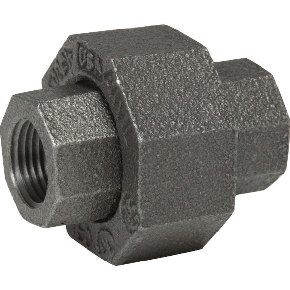 Anvil 1-1/4 In. Ground Joint Malleable Black Iron Union 8700163101