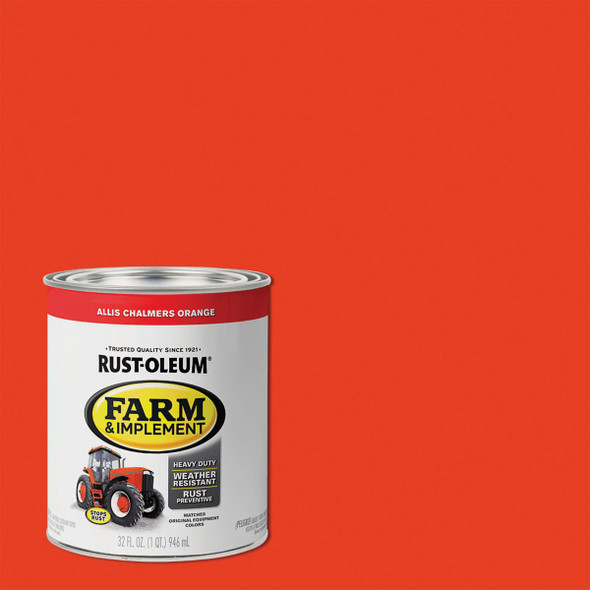 Rust-Oleum 1 Quart Allis Chalmers Orange Gloss Farm & Implement Enamel 280156