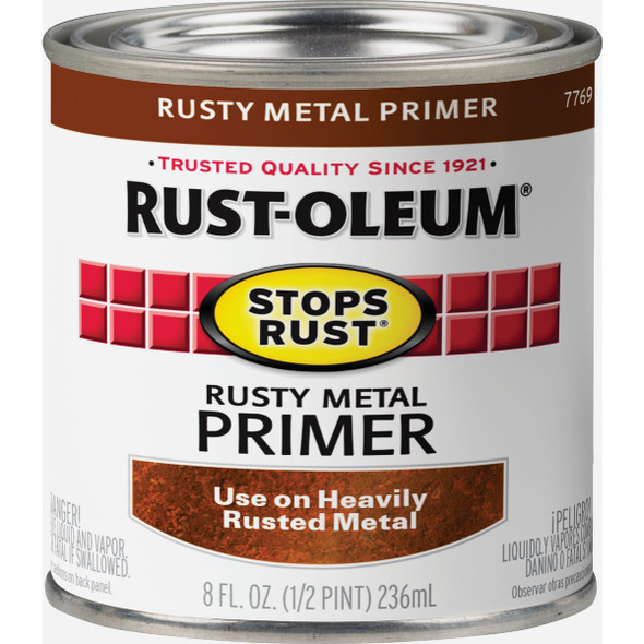 Rust-Oleum Stops Rust Rusty Metal Primer, Red-Brown, 1-2 Pt. 7769730 777528
