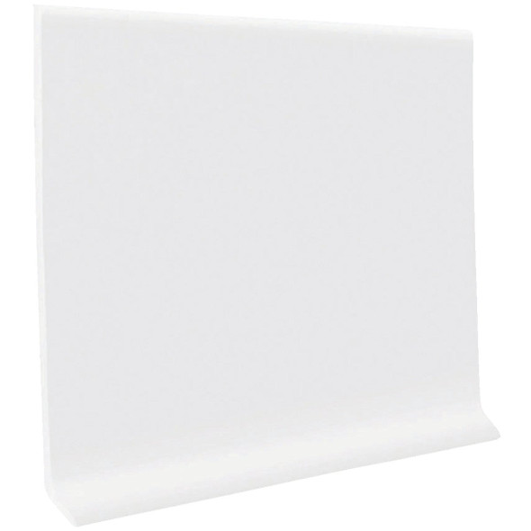 Roppe 4 In. x 20 Ft. Roll Snow White Vinyl Self-Stick Wall Cove Base HC40C54S161