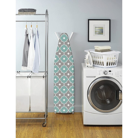 Whitmor Reversible Ironing Board Cover-Pad - Paragon Turquoise & Gray 6880-834-PRGNTQPL 634883
