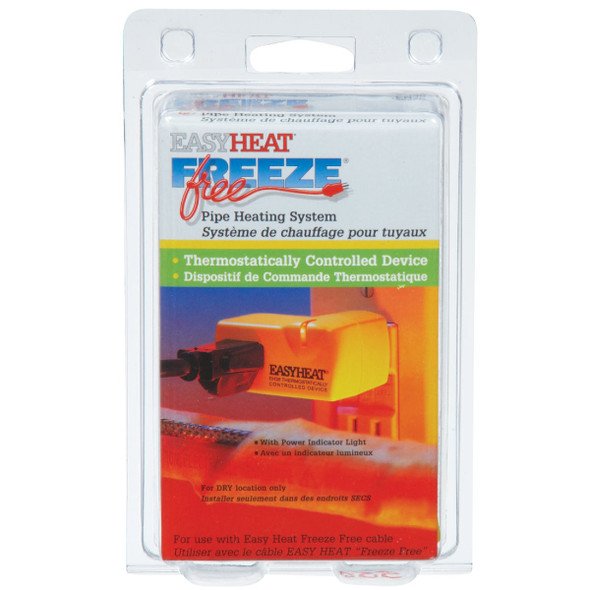 Easy Heat Freeze Free 125V 15A Pipe Heating Cable Thermostat EH38 550000
