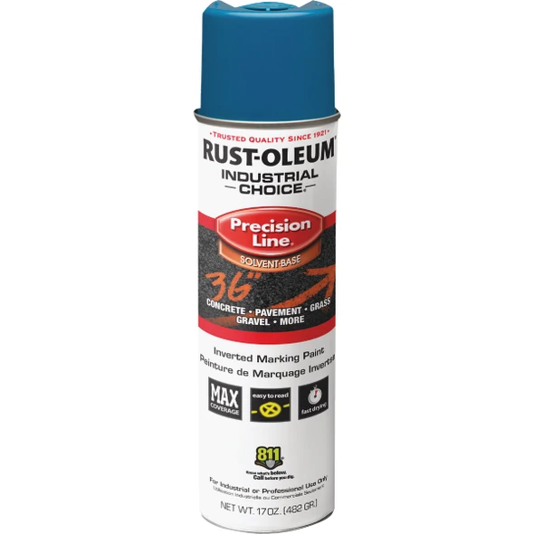 Rust-Oleum Industrial Choice Blue 17 Oz. Inverted Marking Spray Paint 203022V 779906