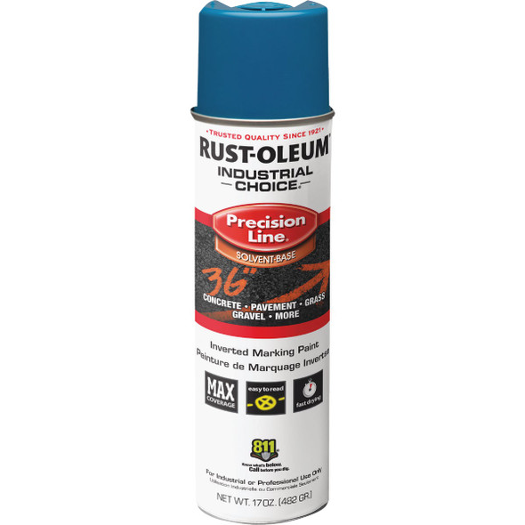Rust-Oleum Industrial Choice Blue 17 Oz. Inverted Marking Spray Paint 203022V 779906