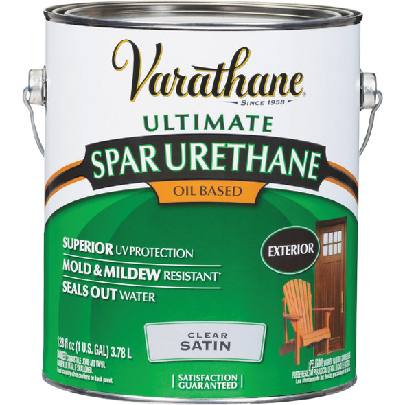 Varathane Satin Clear Exterior Spar Urethane, 1 Gal.