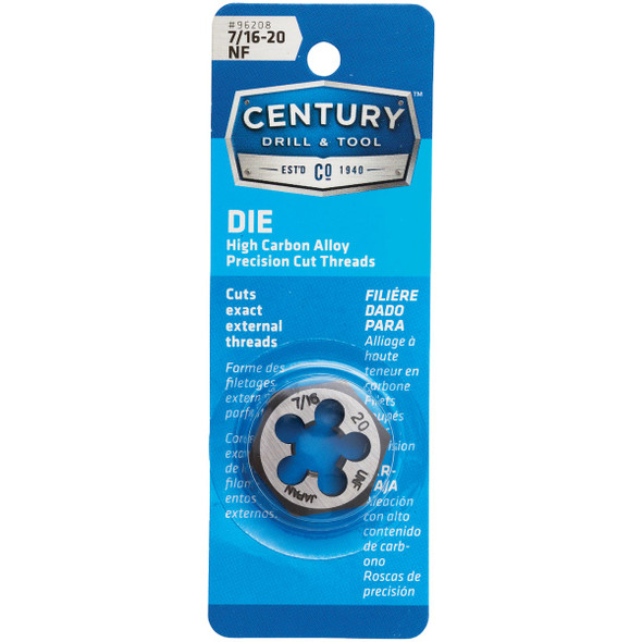 Century Drill & Tool Die Hex 7-16-20 Nf 96208 Century Drill & Tool Die Hex 7-16-20 Nf 96208