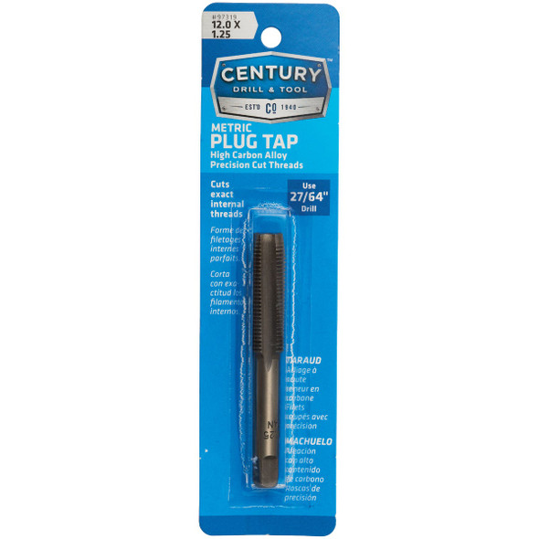 Century Drill & Tool 12.0x1.25 Carbon Steel Metric Tap 97319