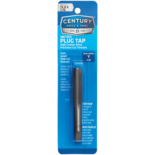 Century Drill & Tool 12.0x1.75 Carbon Steel Metric Tap 97321