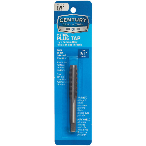 Century Drill & Tool 11.0x1.50 Carbon Steel Metric Tap 97318
