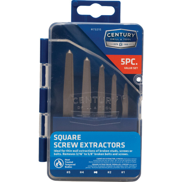 Century Drill & Tool Square Flute Screw Extractor (5-Piece) 73215