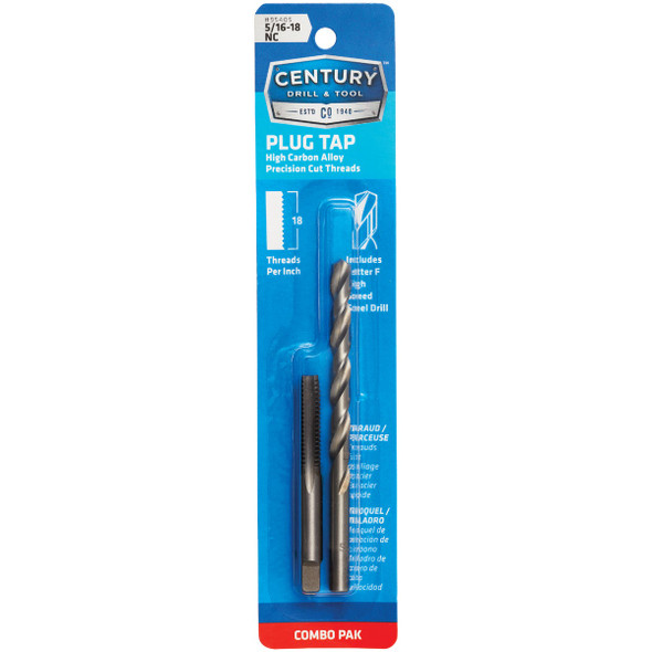 Century Drill & Tool Tap 5/16-18 Drill F 95405