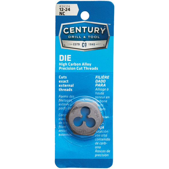 Century Drill & Tool Die Hex 12-24 Nc 96106