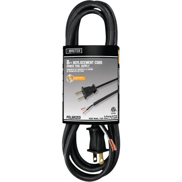 Master Electrician 8 Ft. 16/2 13A Medium-Duty Power Tool Replacement Cord