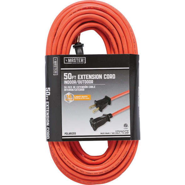 Master Electrician 50 Ft. 16/2 Polarized Outdoor Extension Cord 02208ME