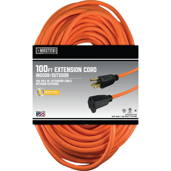 Master Electrician 100 Ft. 12/3 Heavy-Duty Outdoor Extension Cord 65100ME