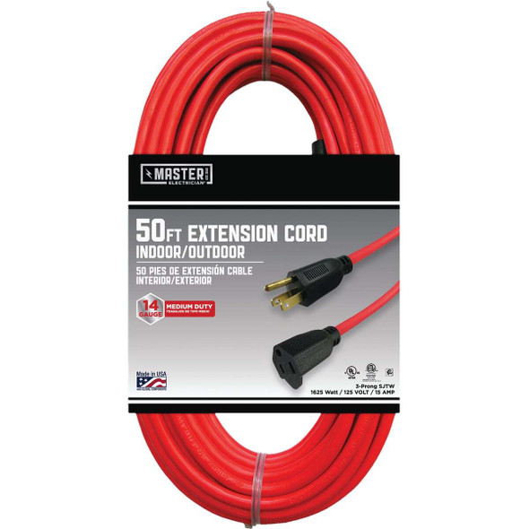 Master Electrician 50 Ft. 14/3 Heavy-Duty Outdoor Extension Cord 63050ME
