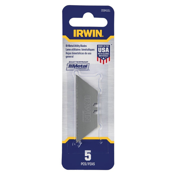 Irwin Blue Blade 2-Point 2-3-8 In. Utility Knife Blade (5-Pack) 2084100 314813